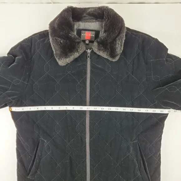 Gallery faux suede/fur collar zip up coat … - Picture 5 of 8